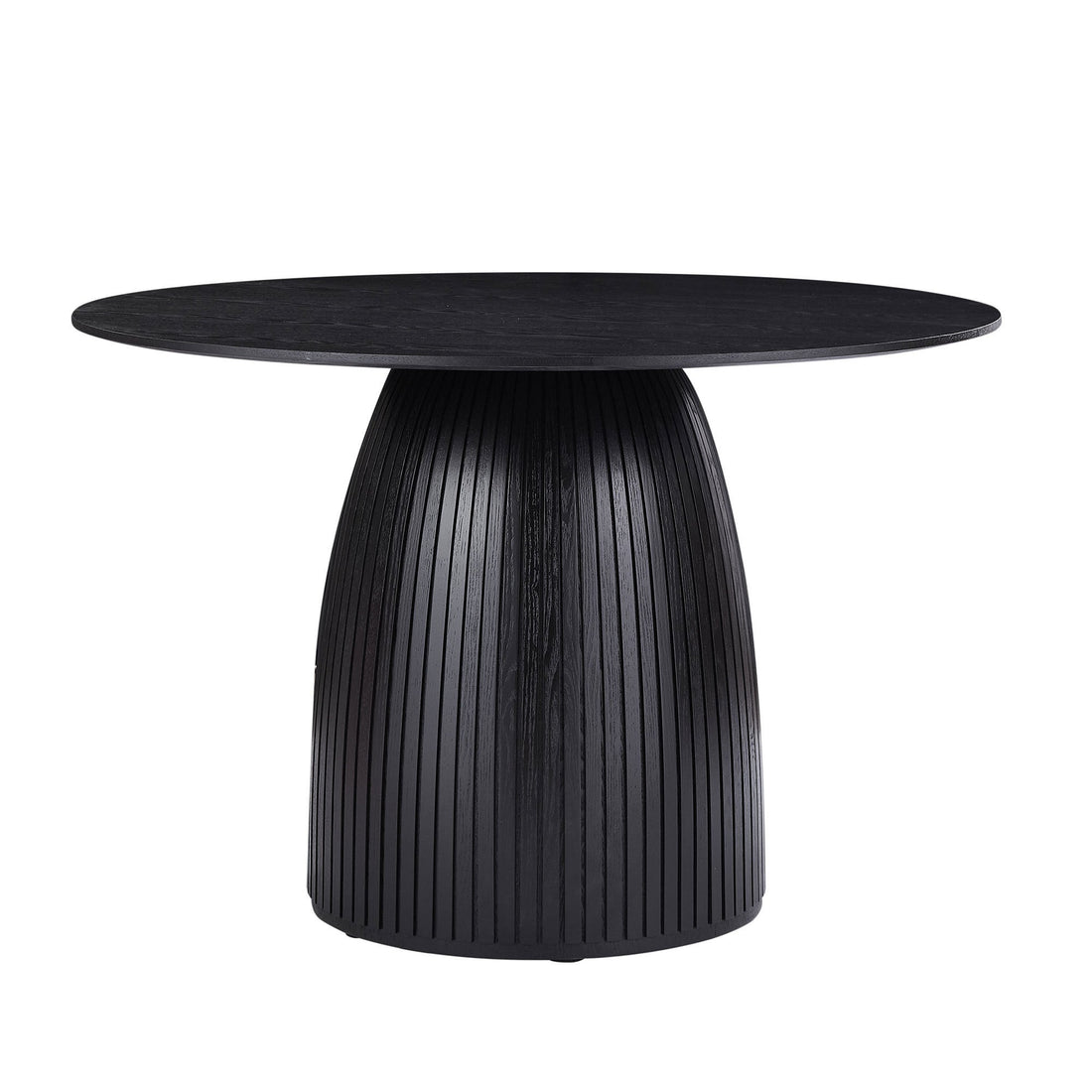 Sleek Round Dining Table in Black Finish