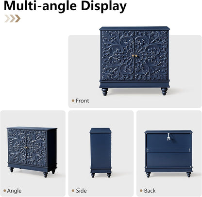 Midnight Blue Accent Cabinet