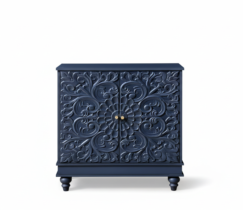 Midnight Blue Accent Cabinet
