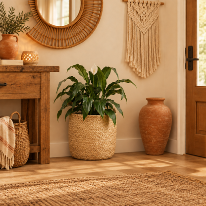 Braided Raffia Planter