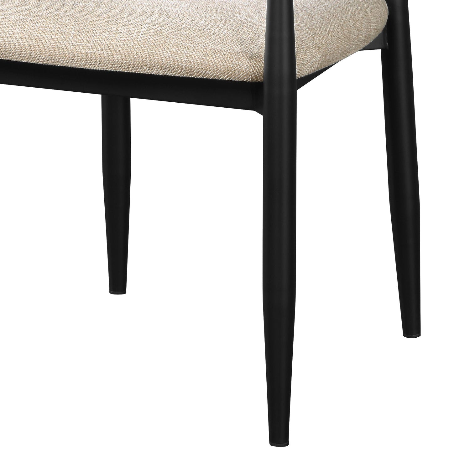 Beige and Black Armchair with Open Back - Set of 2