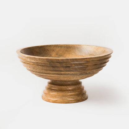 Aranya Mangowood Pedestal Fruit Bowls