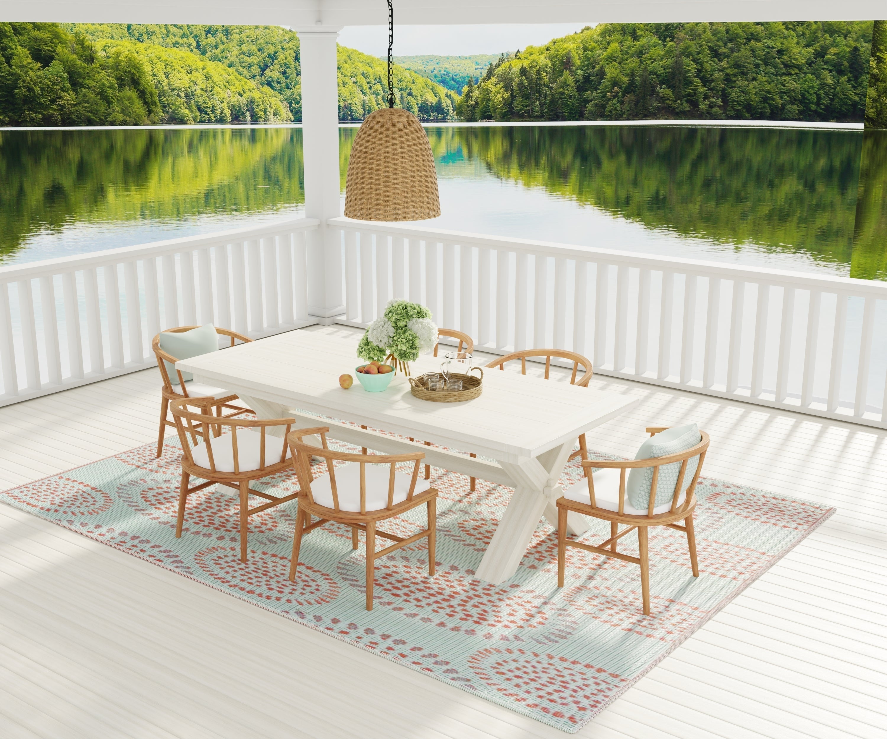 Molly Salmon Ginko Outdoot Mat