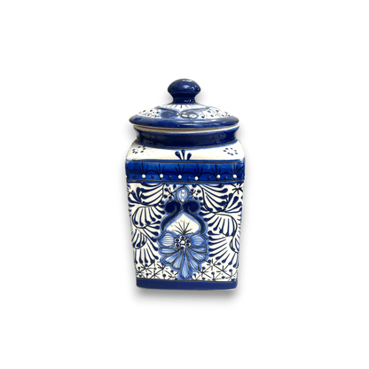 Blue Talavera Canister Set | Handmade Mexican Ceramic Jars