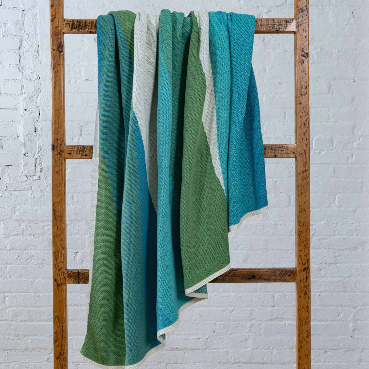 Poly Refractions - Indoor|Outdoor Sustainable Knit Modern Throw Blanket