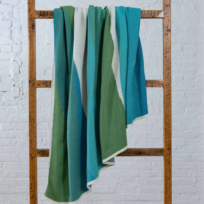 Poly Refractions - Indoor|Outdoor Sustainable Knit Modern Throw Blanket