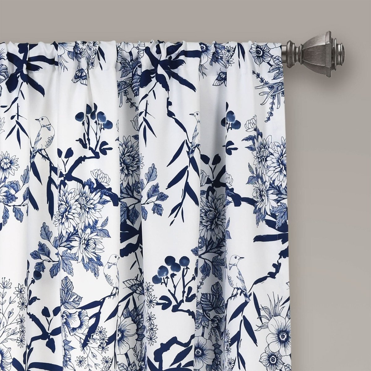 Botanical Garden Light Filtering Window Curtain Panel Sets -6 Colors