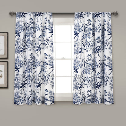 Botanical Garden Light Filtering Window Curtain Panel Sets -6 Colors