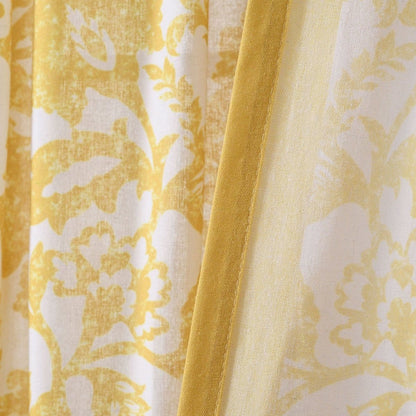 Emma Textured Jacobean Window Curtain Panels