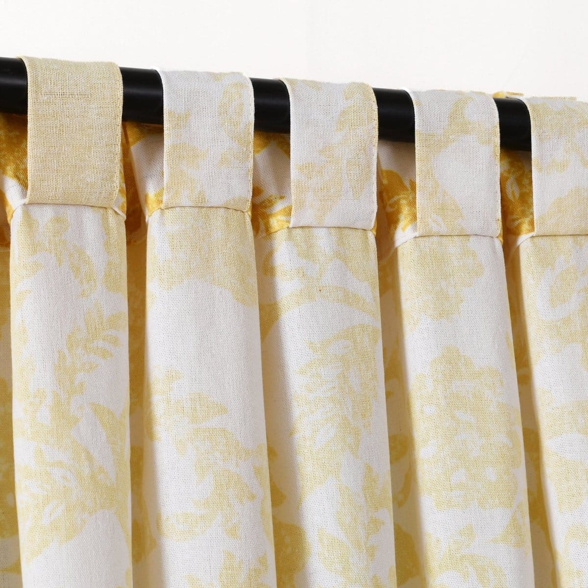 Emma Textured Jacobean Window Curtain Panels