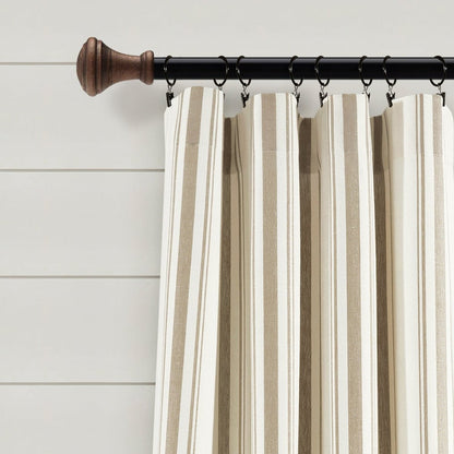 Farmhouse Stripe Yarn Dyed Curtain Panel Sets in Multiple Colors and Sizes