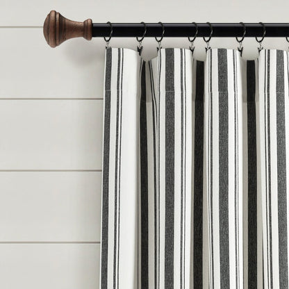 Farmhouse Stripe Yarn Dyed Curtain Panel Sets in Multiple Colors and Sizes