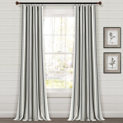 Farmhouse Stripe Yarn Dyed Curtain Panel Sets in Multiple Colors and Sizes