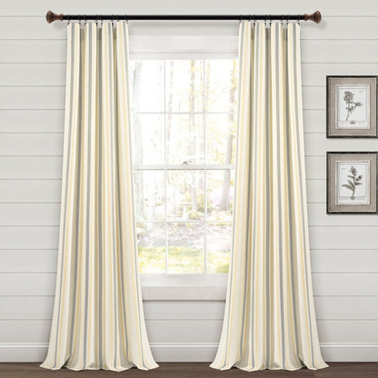 Farmhouse Stripe Yarn Dyed Curtain Panel Sets in Multiple Colors and Sizes