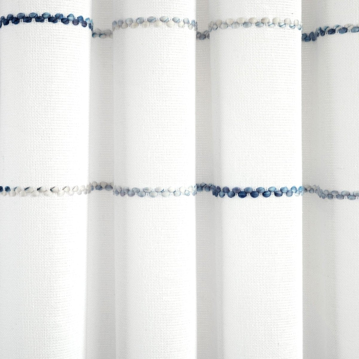 Farmhouse Boho Stripe Woven Tassel Yarn Dyed Recycled Cotton Blend Window Curtain Panel Sets