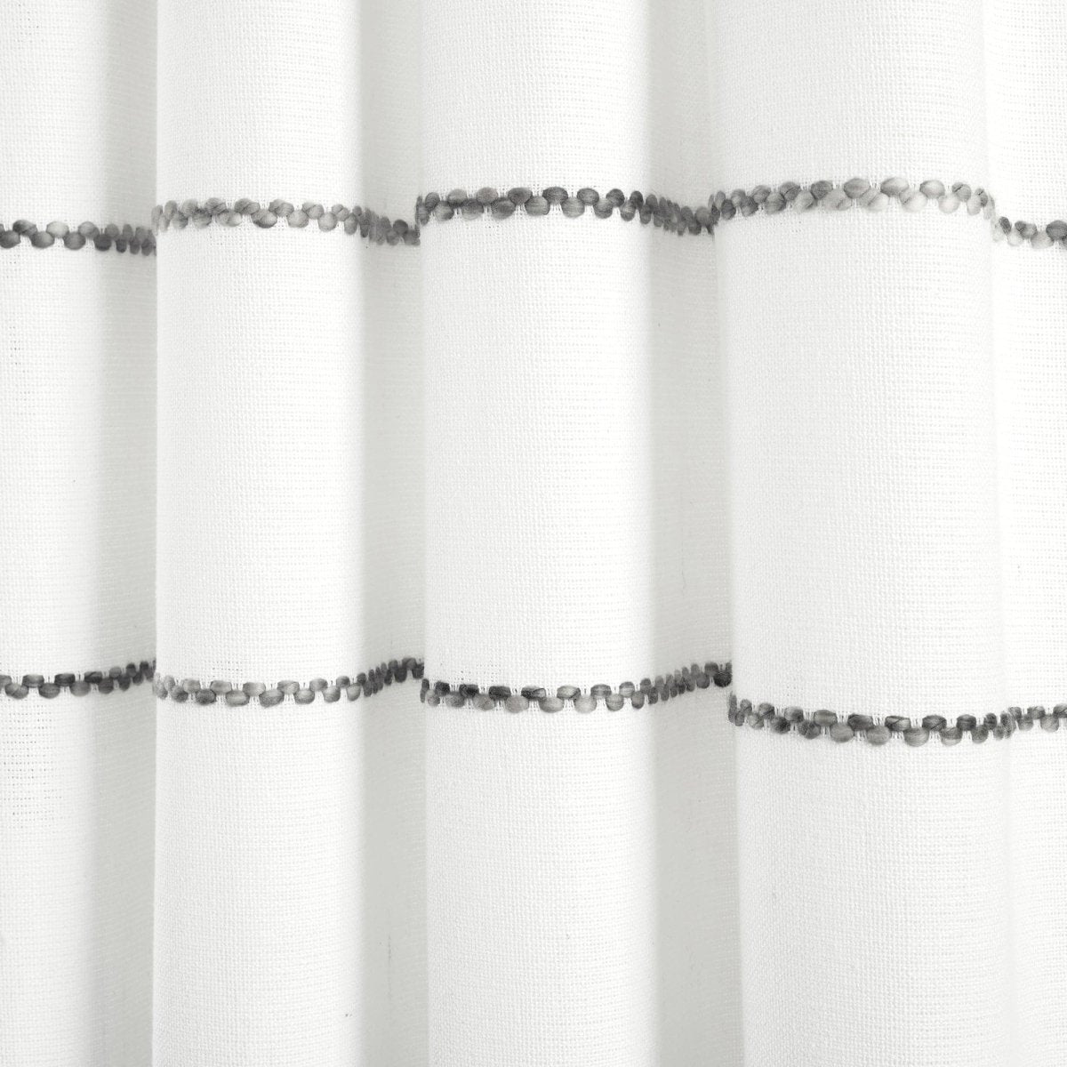 Farmhouse Boho Stripe Woven Tassel Yarn Dyed Recycled Cotton Blend Window Curtain Panel Sets