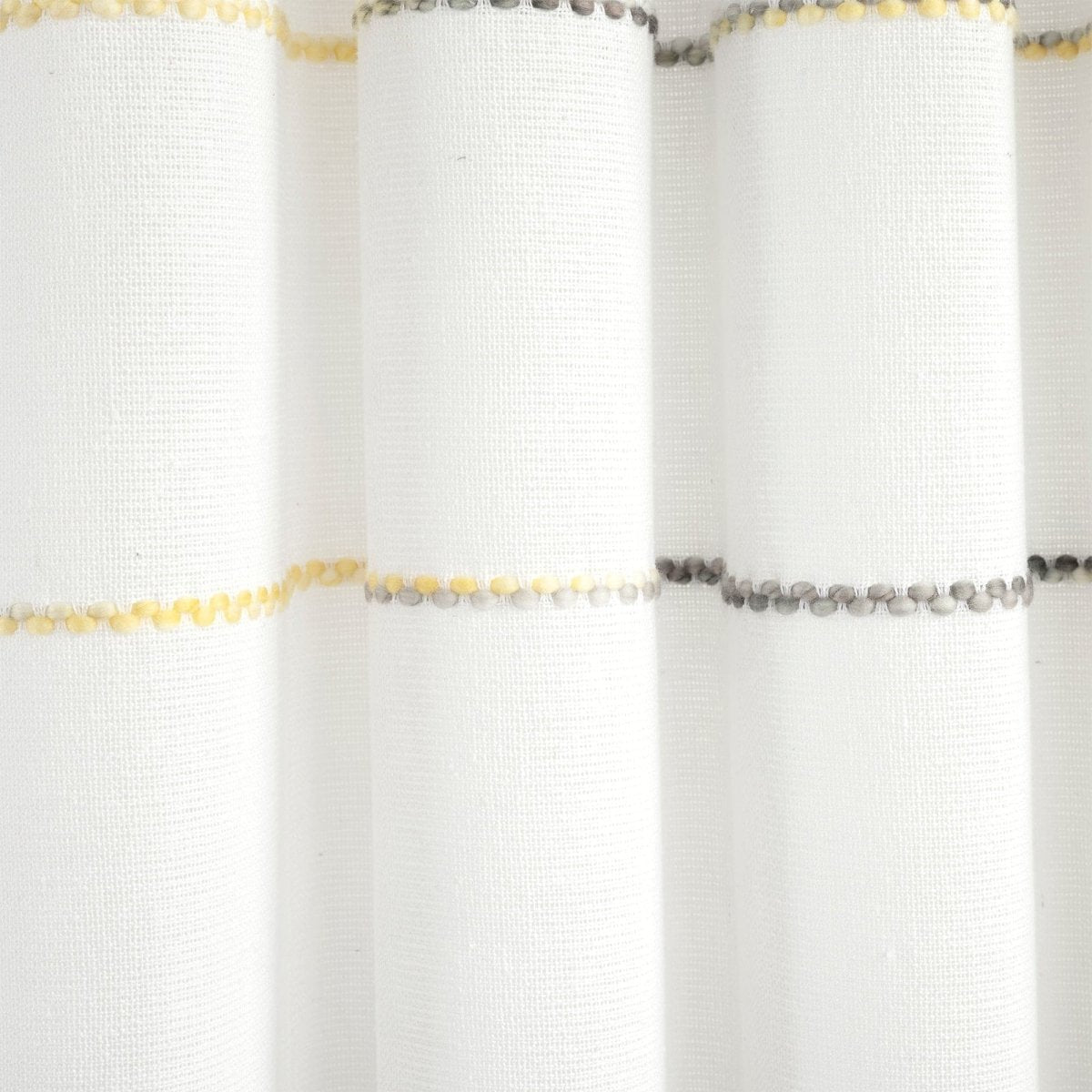 Farmhouse Boho Stripe Woven Tassel Yarn Dyed Recycled Cotton Blend Window Curtain Panel Sets