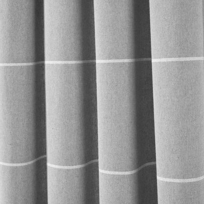 Farmhouse Boho Stripe Woven Tassel Yarn Dyed Recycled Cotton Blend Window Curtain Panel Sets