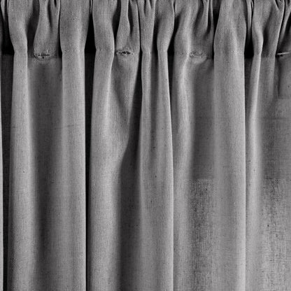 Boho Pom Pom Tassel Faux Linen Window Curtain Panels