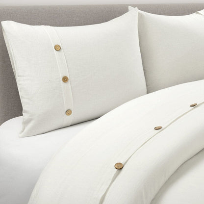 Belgian Flax Linen Rich Cotton Blend Duvet Cover 3 Piece Sets