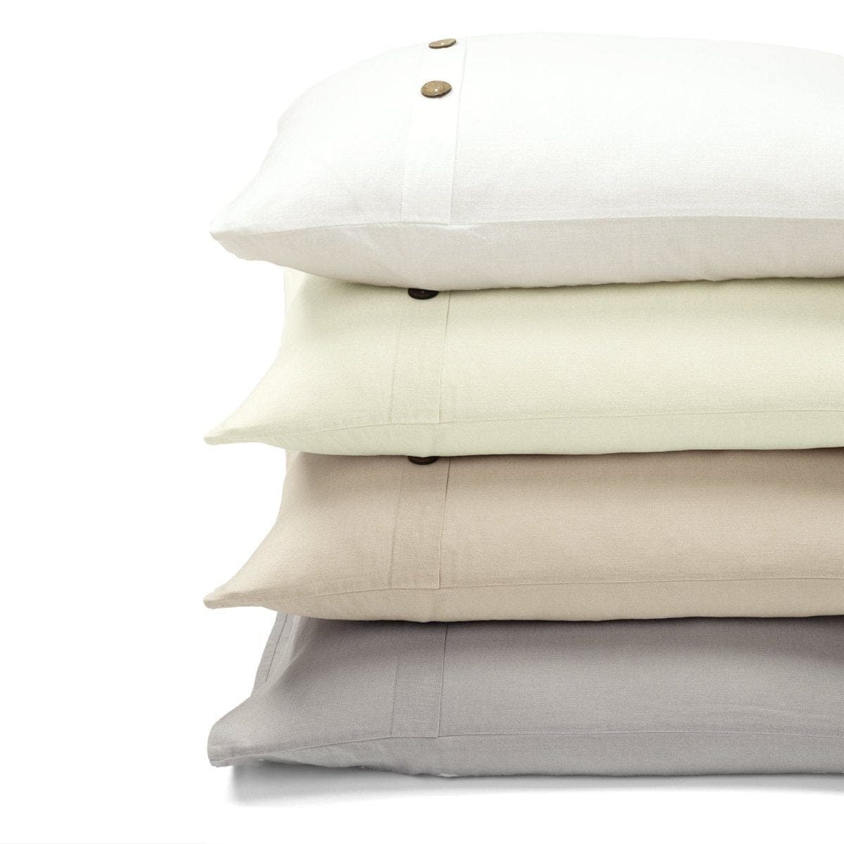 Belgian Flax Linen Rich Cotton Blend Duvet Cover 3 Piece Sets