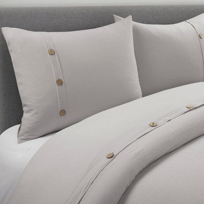 Belgian Flax Linen Rich Cotton Blend Duvet Cover 3 Piece Sets