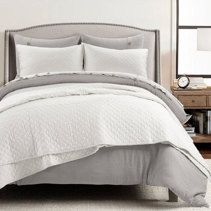 Belgian Flax Linen Rich Cotton Blend Quilt Sets - 4 Colors