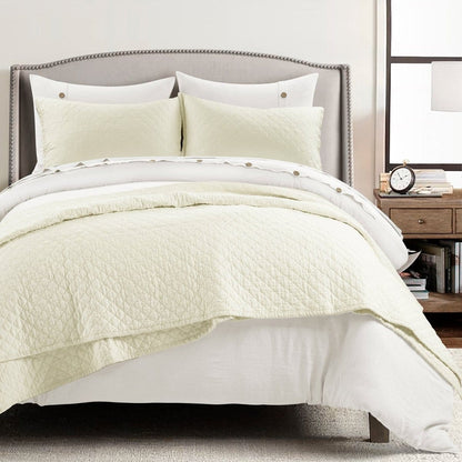 Belgian Flax Linen Rich Cotton Blend Quilt Sets - 4 Colors