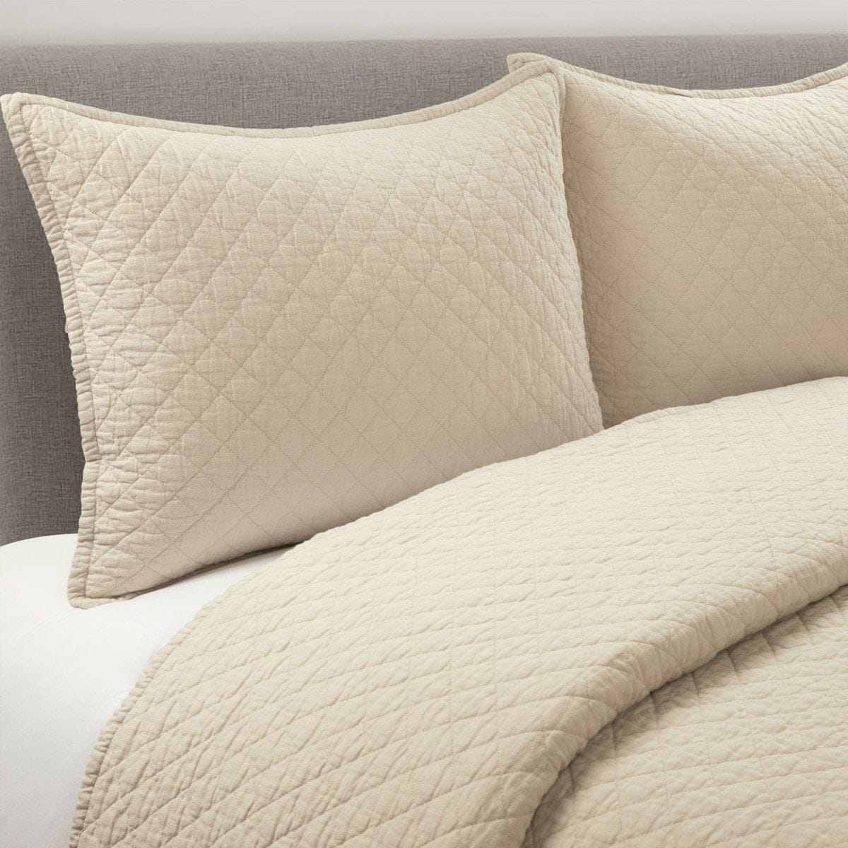 Belgian Flax Linen Rich Cotton Blend Quilt Sets - 4 Colors