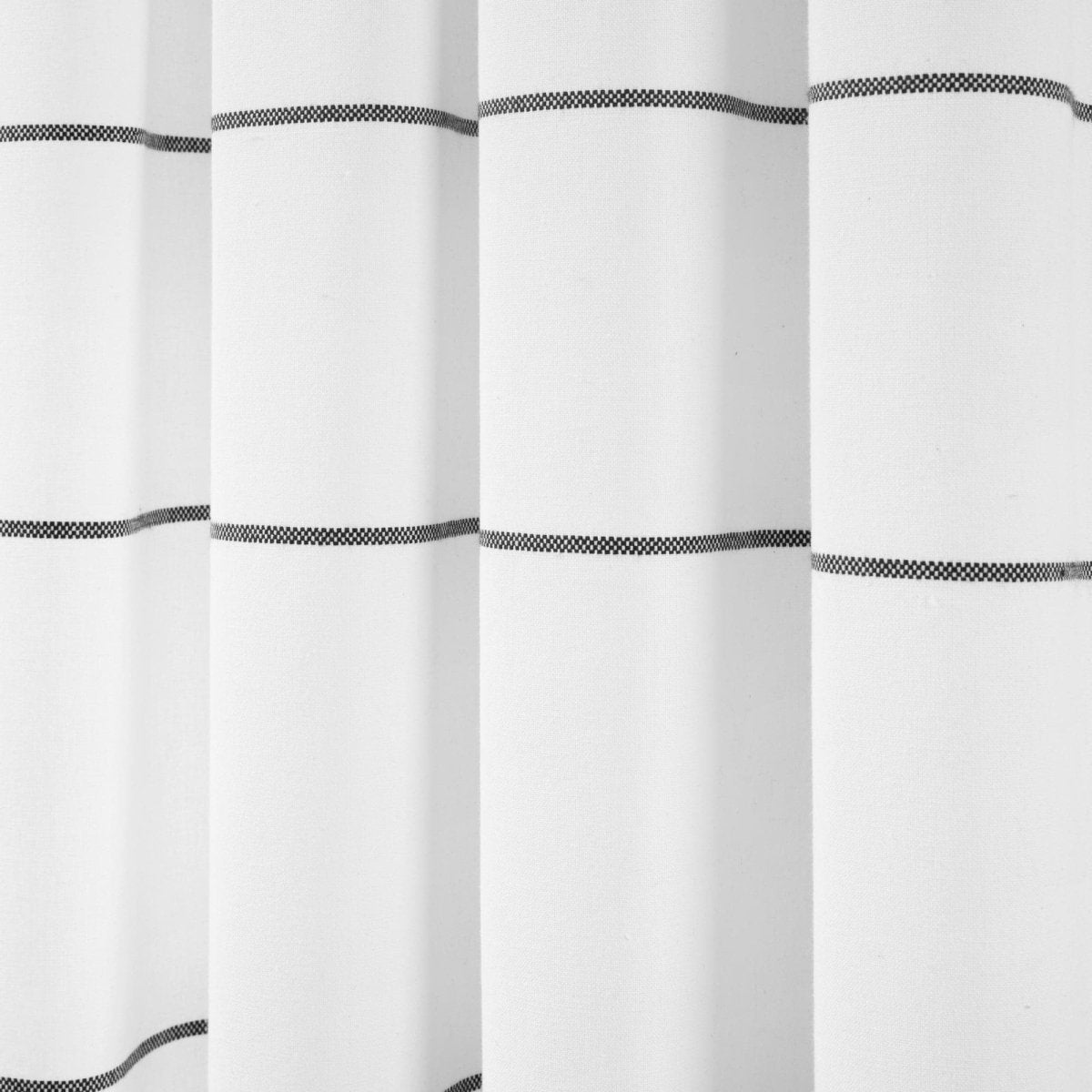 Farmhouse Boho Stripe Woven Tassel Yarn Dyed Recycled Cotton Blend Window Curtain Panel Sets