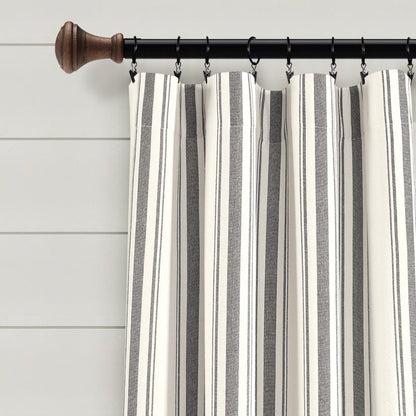 Farmhouse Stripe Yarn Dyed Curtain Panel Sets in Multiple Colors and Sizes