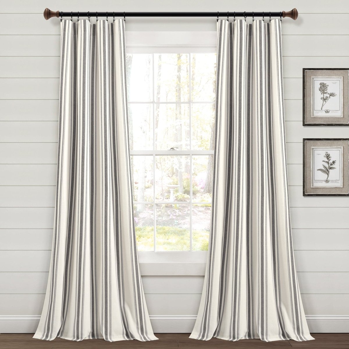 Farmhouse Stripe Yarn Dyed Curtain Panel Sets in Multiple Colors and Sizes