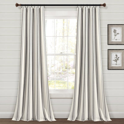 Farmhouse Stripe Yarn Dyed Curtain Panel Sets in Multiple Colors and Sizes