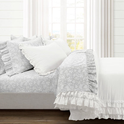 Ella Ruffle Lace 3 Piece Comforter Set