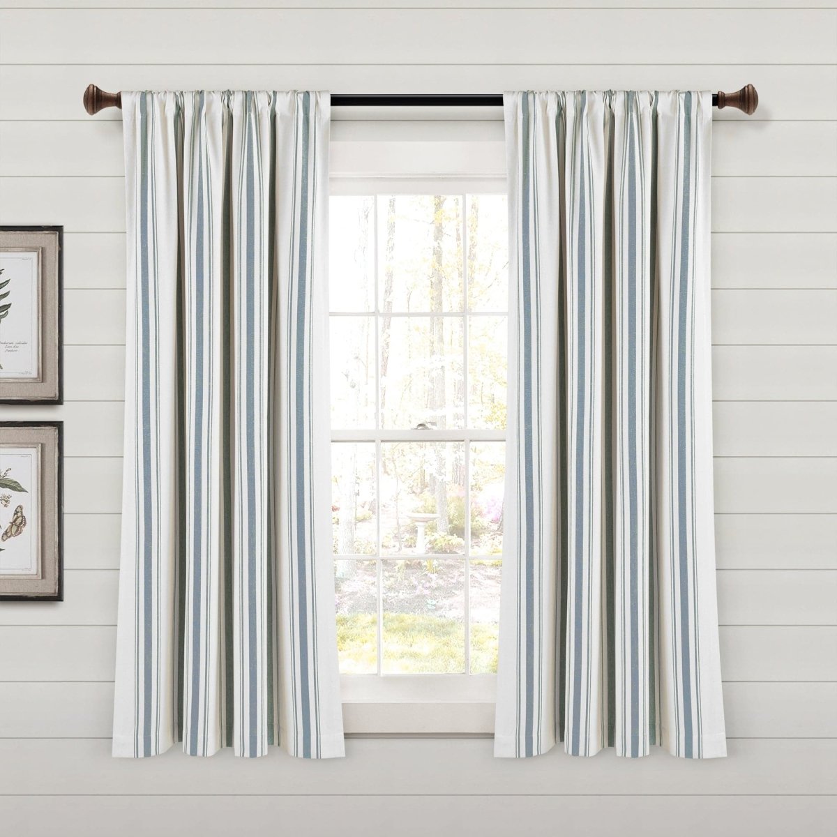 Farmhouse Stripe Yarn Dyed Curtain Panel Sets in Multiple Colors and Sizes