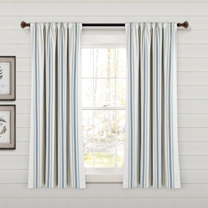 Farmhouse Stripe Yarn Dyed Curtain Panel Sets in Multiple Colors and Sizes