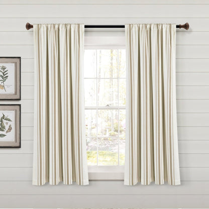 Farmhouse Stripe Yarn Dyed Curtain Panel Sets in Multiple Colors and Sizes