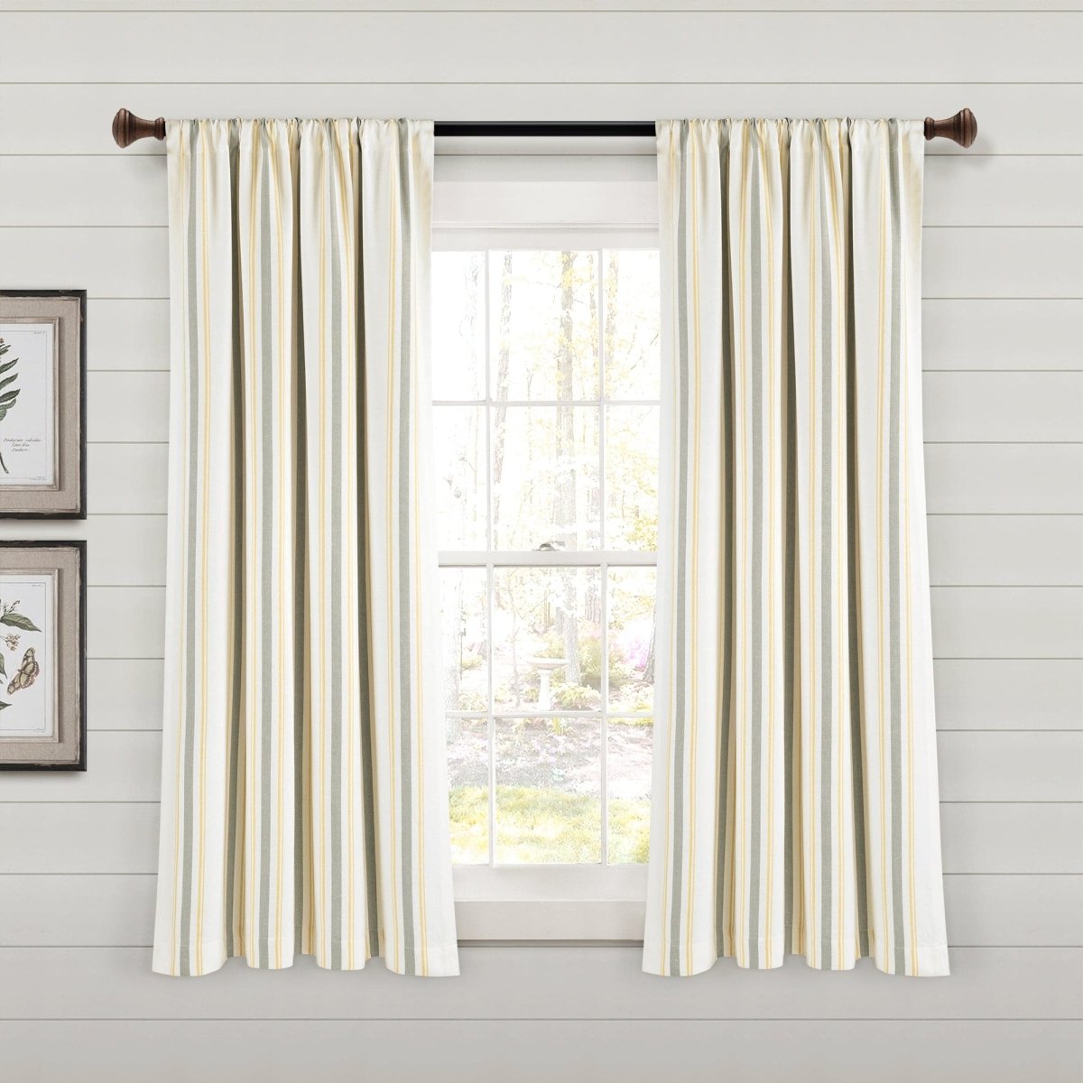 Farmhouse Stripe Yarn Dyed Curtain Panel Sets in Multiple Colors and Sizes