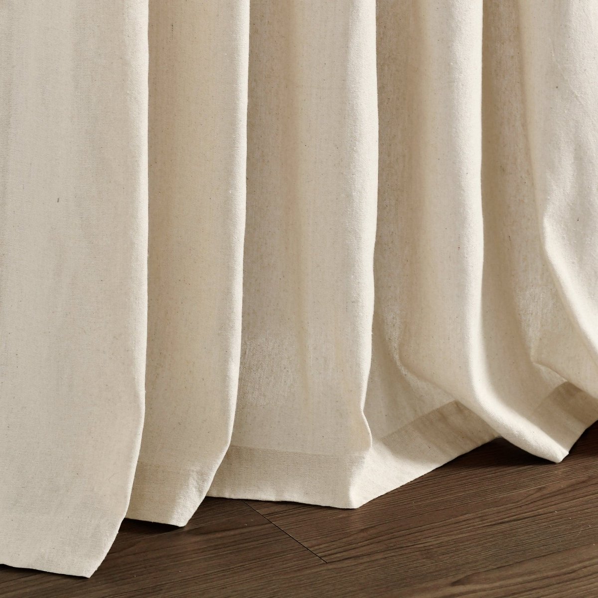 Boho Pom Pom Tassel Faux Linen Window Curtain Panels