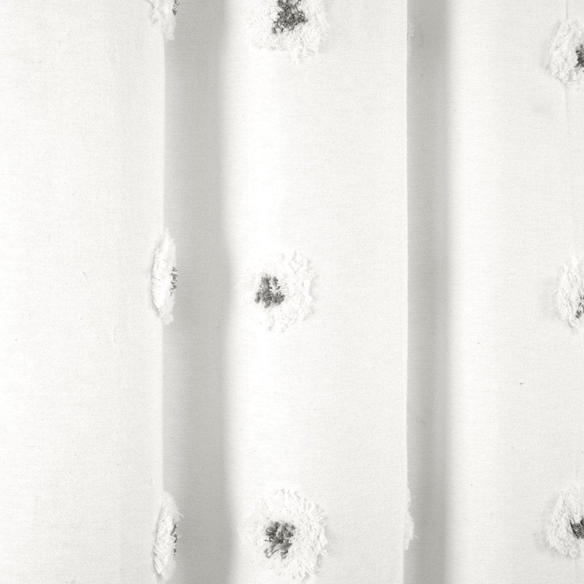 Boho Tufted Recycled Cotton Blend Shower Curtain