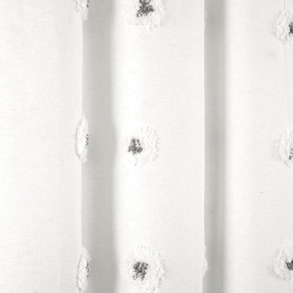 Boho Tufted Recycled Cotton Blend Shower Curtain