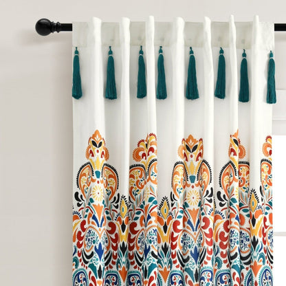 Boho Medallion Window Curtain Panel Sets