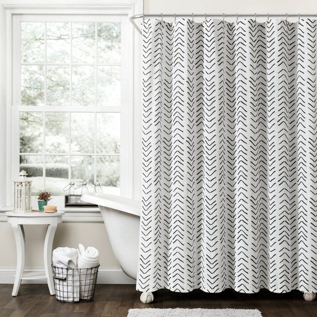 Hygge Modern Arrow Shower Curtain