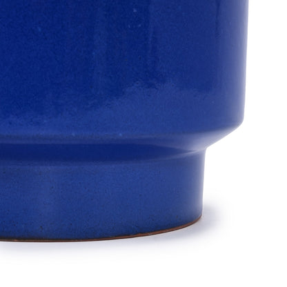 Set of 3 Ceramic Flower Pots - Blue