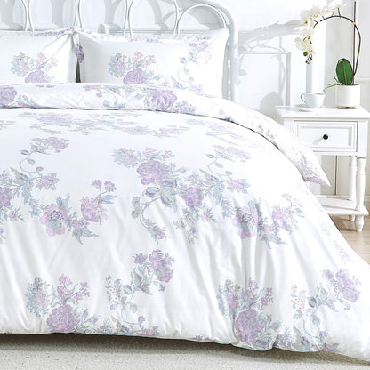 Jardin De Rose Printed Cotton Percale Duvet Sets