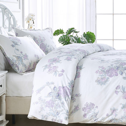 Jardin De Rose Printed Cotton Percale Duvet Sets