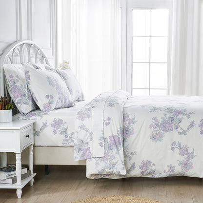 Jardin De Rose Printed Cotton Percale Duvet Sets