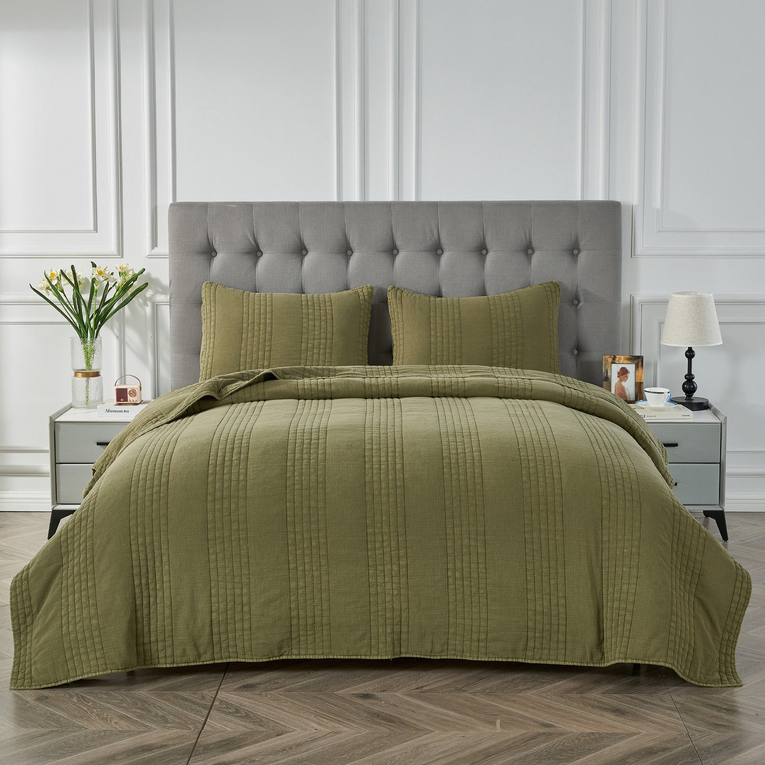 Stonewashed Cotton Quilt Sets