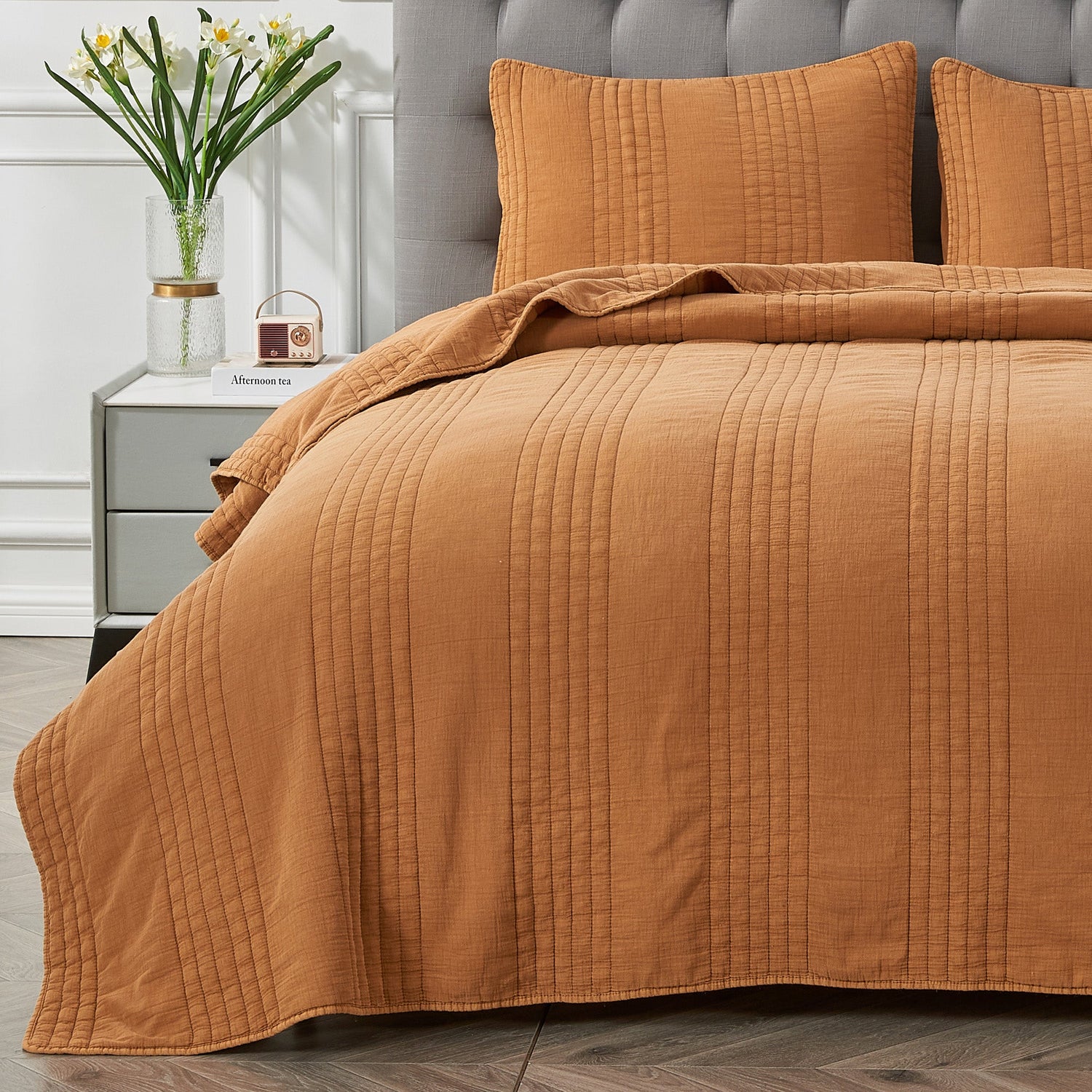 Stonewashed Cotton Quilt Sets