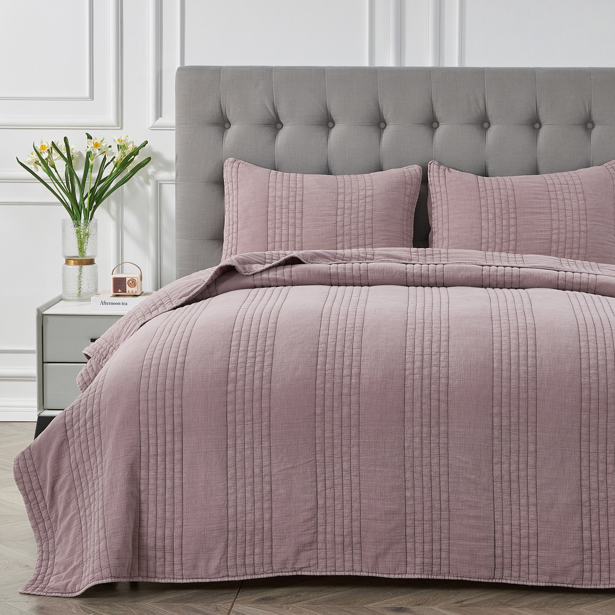 Stonewashed Cotton Quilt Sets